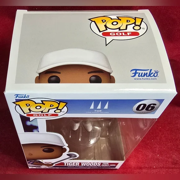 Funko Pop! Tiger Woods Funko # 06 (Nib) With Pop Protector - Picture 4 of 7